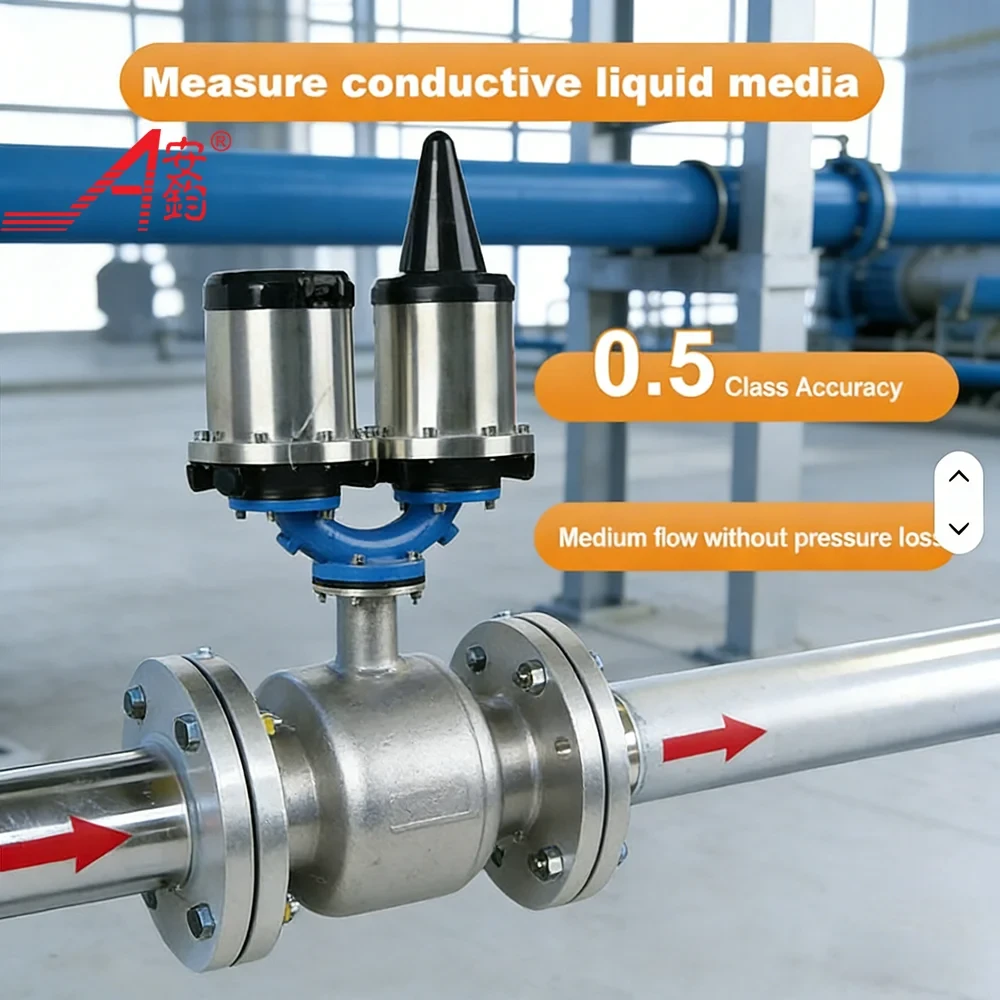 Magnetic Flowmeter Gsm Card Gprs Tap Water Sewage Wireless Remote Transmission Electromagnetic Flow Meter