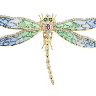 925 Sterling Silver Butterfly Enamel Brooch Manufacturer – Custom Gold Plated CZ Brooch