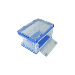ZJXS5336335CBK front open plastic foldable storage box with lid