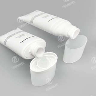 PE Oval Pump Tube | Minimalist Cosmetic Packaging with Customizable Finish